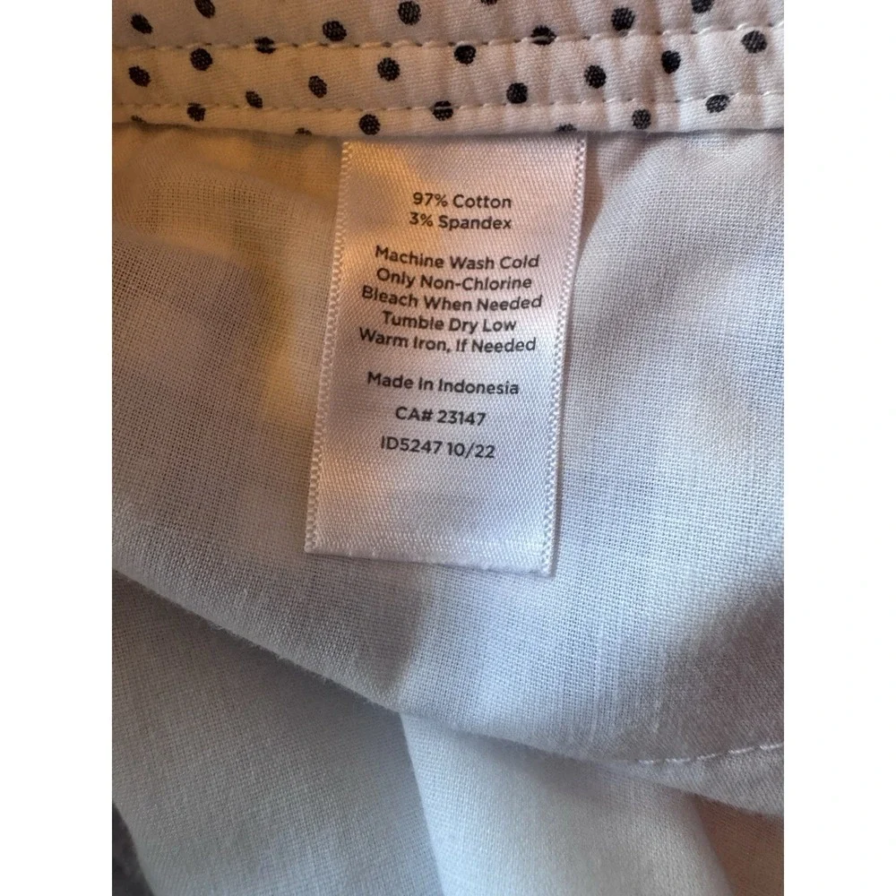 Talbots Perfect Crop Pants Size 16 Blue Gingham Cotton Blend